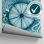 Abyssal Bloom Blue Ocean Wallpaper - Sea Wave Peel and Stick Wall Mural - Matière