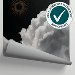Astral Cumulus Black Night Sky Wallpaper - Cloud Wallpaper Peel and Stick Starry Moon Sky Wall Mural - Matière