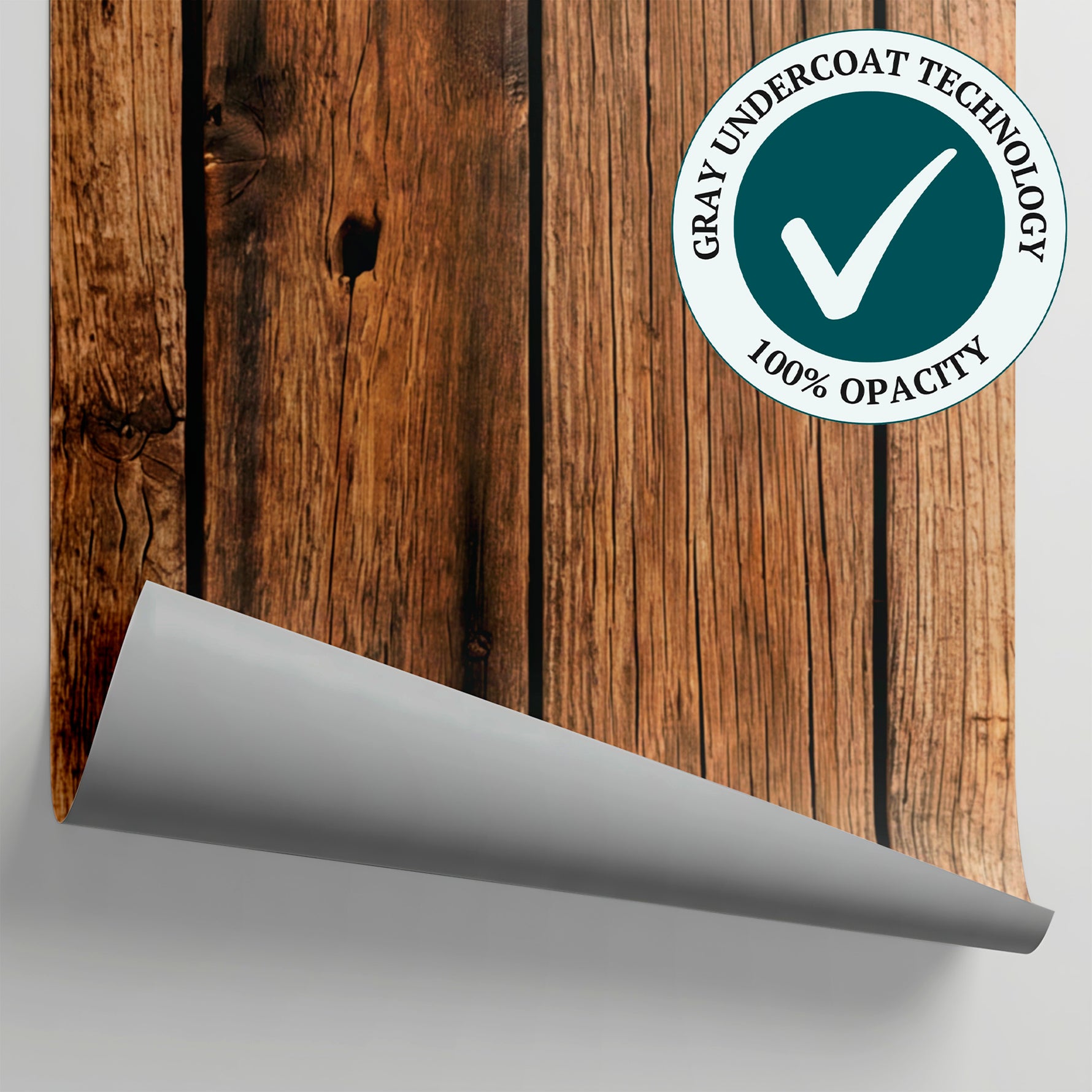 Barnboard Timber Brown Wood Wallpaper - Rustic Wood Panel Peel and Stick Wall Mural Effect - Matière