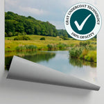 Birch Reflection Green Landscape Wallpaper - Forest Scenery Woodland Peel and Stick Wall Mural - Matière