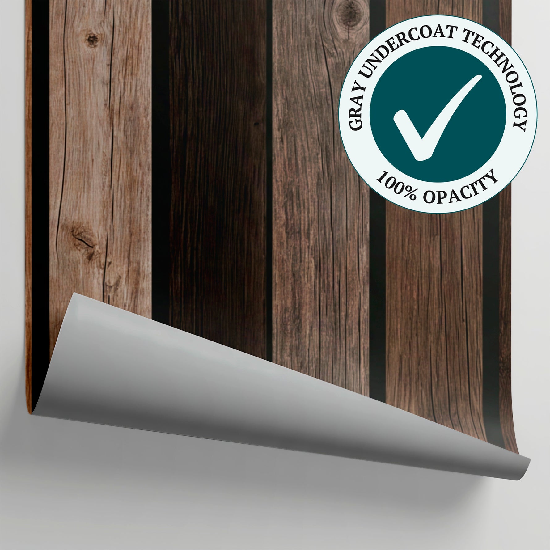 Cabinwood Stave Brown Wood Wallpaper - Wood Panel Peel and Stick Wood Effect Woodland Mural - Matière
