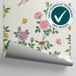Citrus Thicket Green Chinoiserie Wallpaper - Botanical Greenery Japanese Leaf Wall Mural - Matière