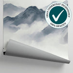Cloudwoven Stonecrest Gray Mountain Wallpaper - Misty Landscape Scenery Rocky Peel and Stick Wall Mural - Matière