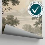 Drifting Grove Beige Forest Wallpaper Wall Mural - Vintage Landscape Scenery Woodland Peel and Stick - Matière