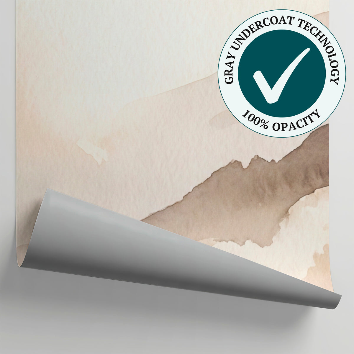 Drifting Mist - Beige Abstract Wallpaper - Minimalist Landscape Scenery Wall Mural Peel and Stick - Matière