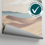 Dune Solace Beige Landscape Wallpaper - Scenery Lavender Cactus Wall Mural Peel and Stick - Matière