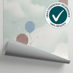 Featherlight Balloons Pastel Nursery Wallpaper for Kids - Cloud Sky Blue Peel and Stick Wall Mural - Matière