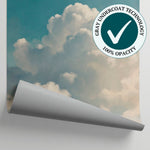 Fresco Daylight Blue Cloud Wallpaper - Light Blue Sky Wallpaper Peel and Stick Wall Mural - Matière