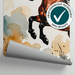 Galloping Mesa Brown Horse Wallpaper - Western Animal Cowboy Wall Mural Peel and Stick Removable - Matière