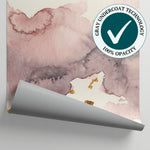 Gilded Mist - Pastel Abstract Wallpaper - Navy Blue Minimalist Peel and Stick Wall Mural - Matière