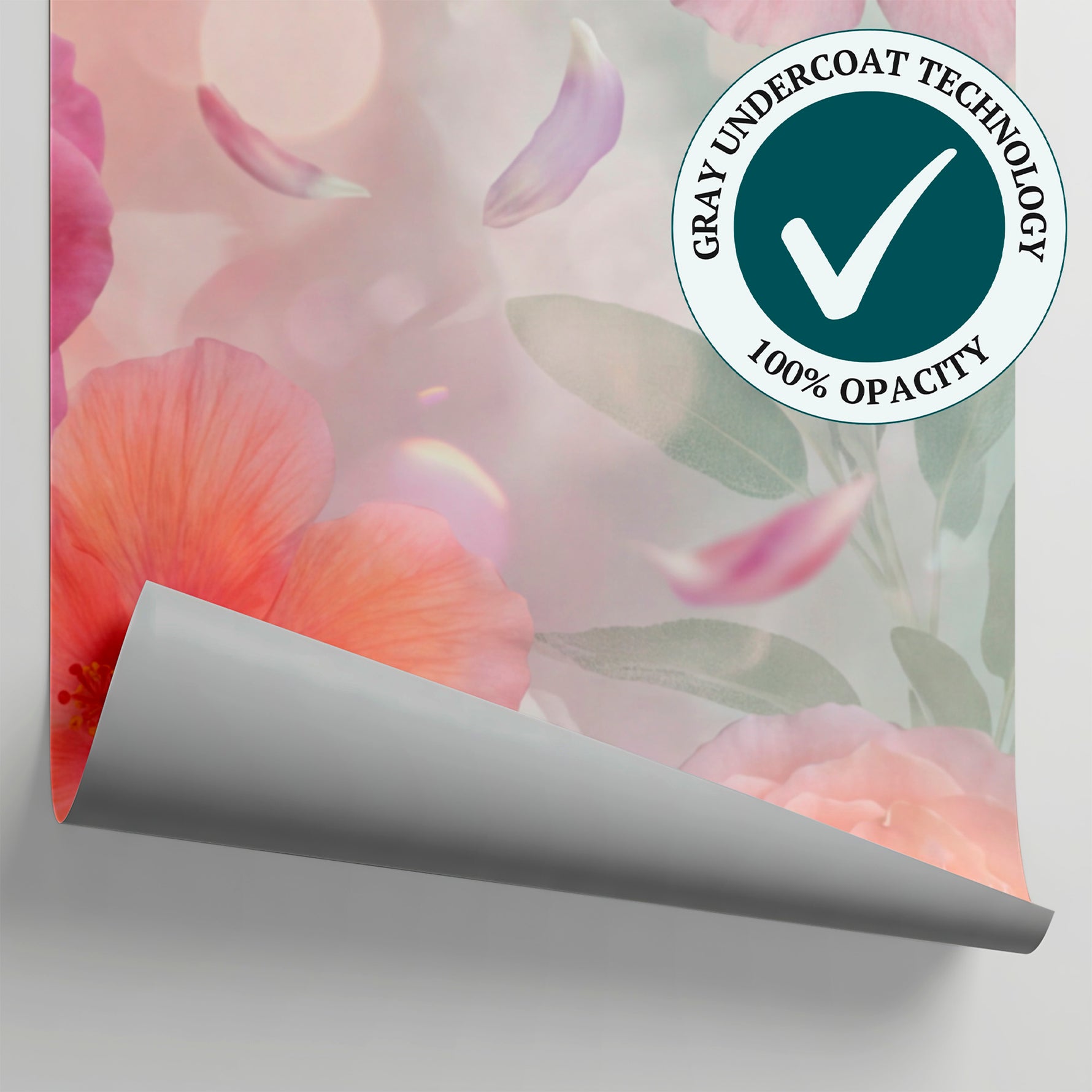 Gossamer Orchard Pink Flower Wallpaper - Pink Floral Magnolia Rose Peel and Stick Wall Mural - Matière