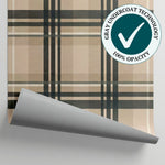 Heritage Weave - Beige Vintage Wallpaper Geometric Victorian Plaid Peel and Stick Wall Mural - Matière