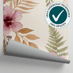 Hibiscus Tideglow Pink Flower Wallpaper - Light Pink Floral Vintage Aesthetic Peel and Stick Wall Mural - Matière