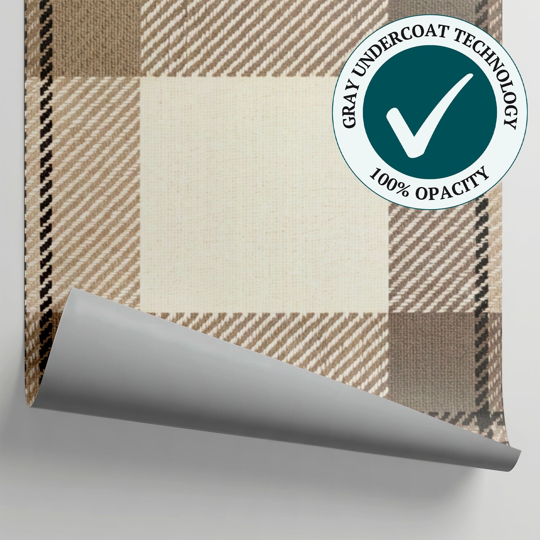 Highland Weave - Beige Vintage Wallpaper - Plaid Victorian Damask Peel and Stick - Matière