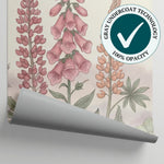 Hollow Chime Pastel Pink Flower Wallpaper - Light Pink Floral Wall Mural Peel and Stick - Matière