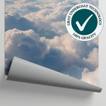 Hushed Altitude White Cloud Wallpaper - Blue Sky Wallpaper Sky Blue Peel and Stick Wall Mural - Matière