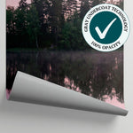 Iris Dawn Reflection - Pastel Landscape Wallpaper - Pastel Scenery Forest Woodland Wall Mural Peel and Stick - Matière