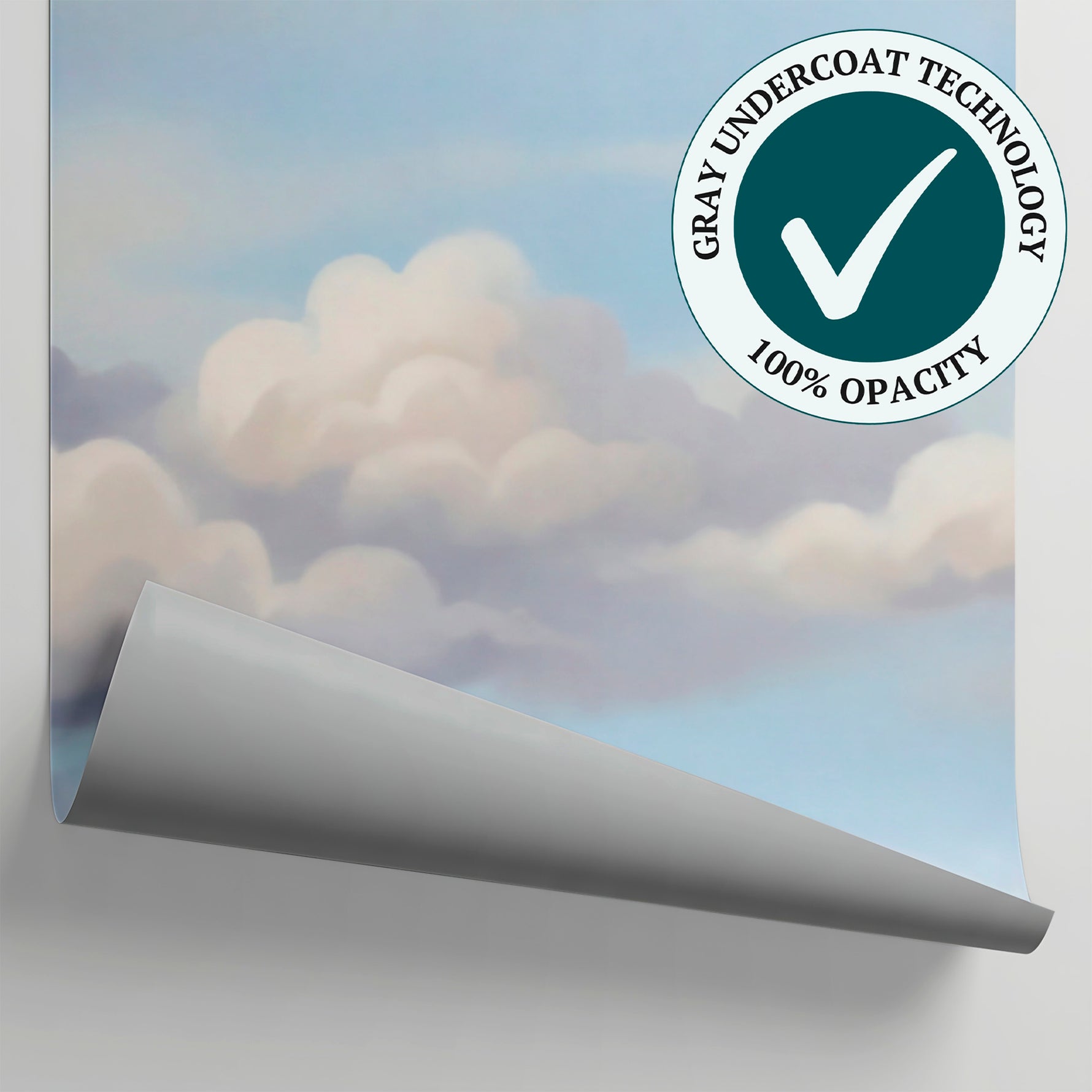 Linen Skies Blue Cloud Wallpaper - Blue Sky Wallpaper Peel and Stick Sky Blue Wall Mural - Matière
