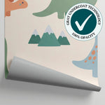 Little Explorer Pastel Dinosaur Wallpaper for Kids - Nursery Peel and Stick Wall Mural - Matière