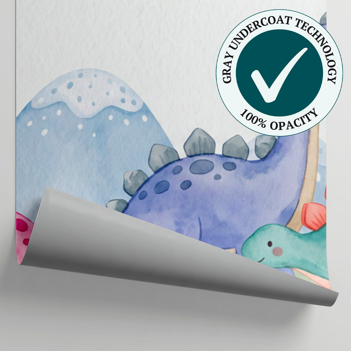 Little Explorers Pastel Dinosaur Wallpaper for Kids Nursery - Cute Pink Purple Peel and Stick Mural - Matière