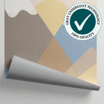 Little Summit - Beige Kids Wallpaper Mountain Nursery Peel and Stick Minimalist Geometric Landscape Scenery Mural - Matière