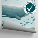 Little Tides - Pastel Nursery Wallpaper for Kids - Pastel Ocean Wallpaper Peel and Stick Sea Wave Mural - Matière