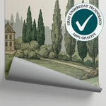 Manor Horizon Green Scenery Wallpaper - Sage Green Landscape Wallpaper Peel and Stick - Matière
