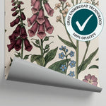 Meadowlark Botany Green Floral Wallpaper - Sage Green Flower Wall Mural Peel and Stick - Matière
