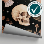 Moth Reliquary Dark Gothic Wallpaper - Dark Skull Vintage Peel and Stick Wall Mural - Matière