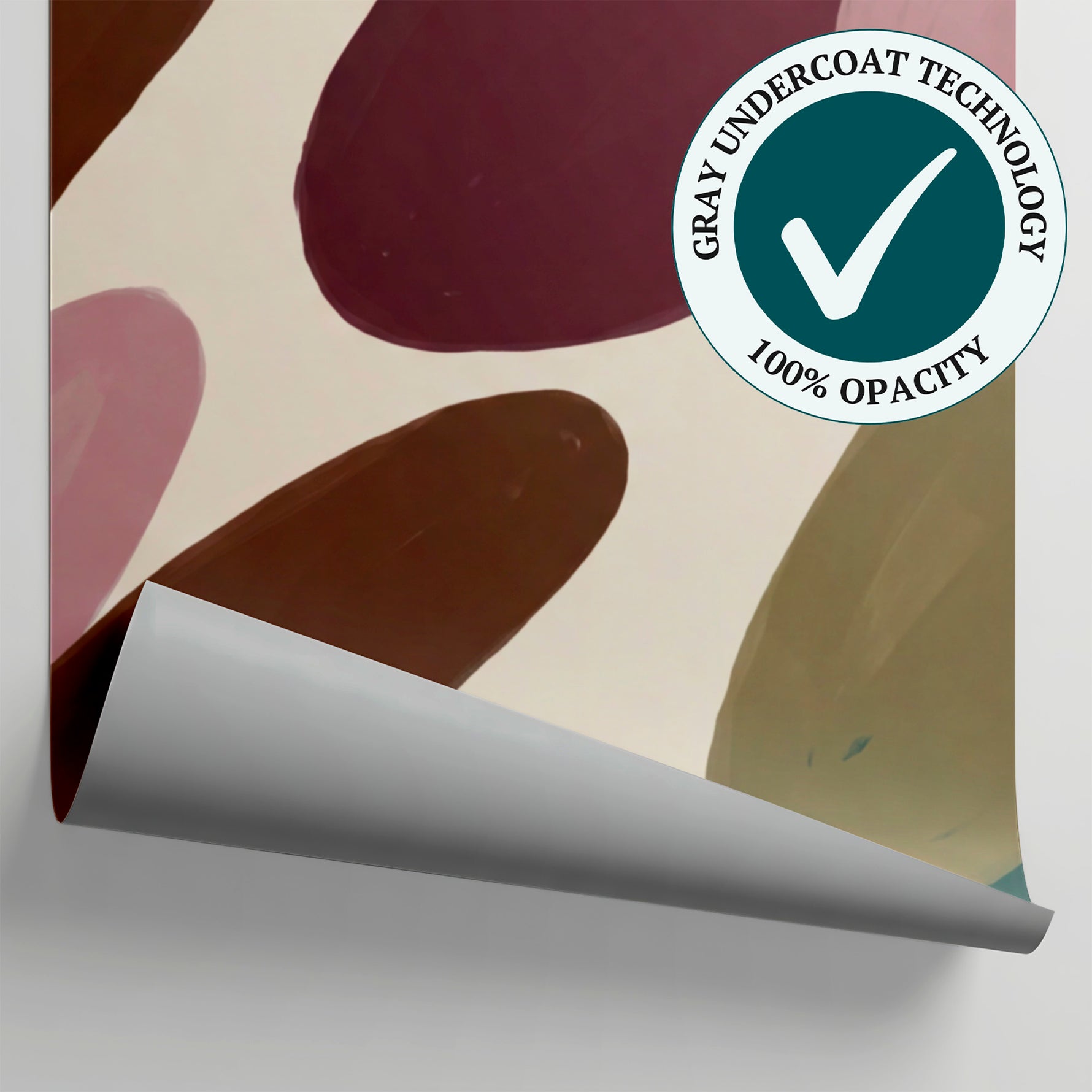 Painted Drift - Green Abstract Wallpaper - Minimalist Geometric Peel and Stick Wall Mural - Matière