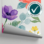 Painted Garden Sonnet Pink Flower Wallpaper - Light Pink Floral Wallpaper Peel and Stick Rose Mural - Matière
