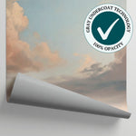 Painted Horizon Blue Cloud Wallpaper - Sky Blue Landscape Scenery Peel and Stick Wall Mural - Matière