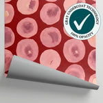 Painted Pebbles Red Pink Wallpaper - Abstract Light Pink Rose Minimalist Peel and Stick Mural - Matière