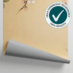 Parchment Bloom - Beige Cherry Blossom Wallpaper - Chinoiserie Japanese Floral Vintage Botanical Peel and Stick Mural - Matière