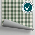 Pastoral Weave - Green Country Wallpaper - Sage Green Vintage Gingham Peel and Stick - Matière