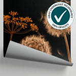 Pollen Drift Dark Floral Wallpaper - Black Flower Wallpaper Peel and Stick Wall Mural Aesthetic - Matière