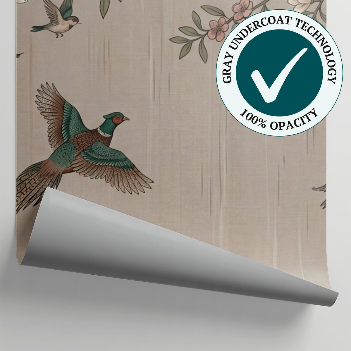 Porcelain Orchard Beige Chinoiserie Wallpaper - Vintage Botanical Magnolia Japanese Wall Mural - Matière