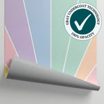 Prism Meadow Glow Pastel Kids Wallpaper for Nursery - Minimalist Geometric Radial Peel and Stick Wall Mural - Matière