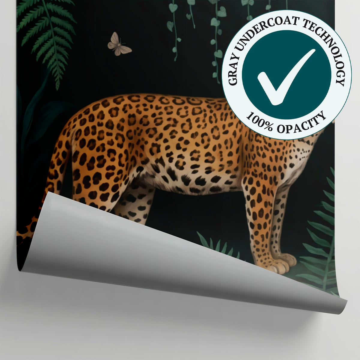 Prowling Shadows Dark Jungle Wallpaper - Tropical Botanical Leaf Greenery Wall Mural - Matière
