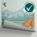 Riverine Wilds Green Jungle Wallpaper - Tropical Palm Tree Wall Mural Peel and Stick - Matière