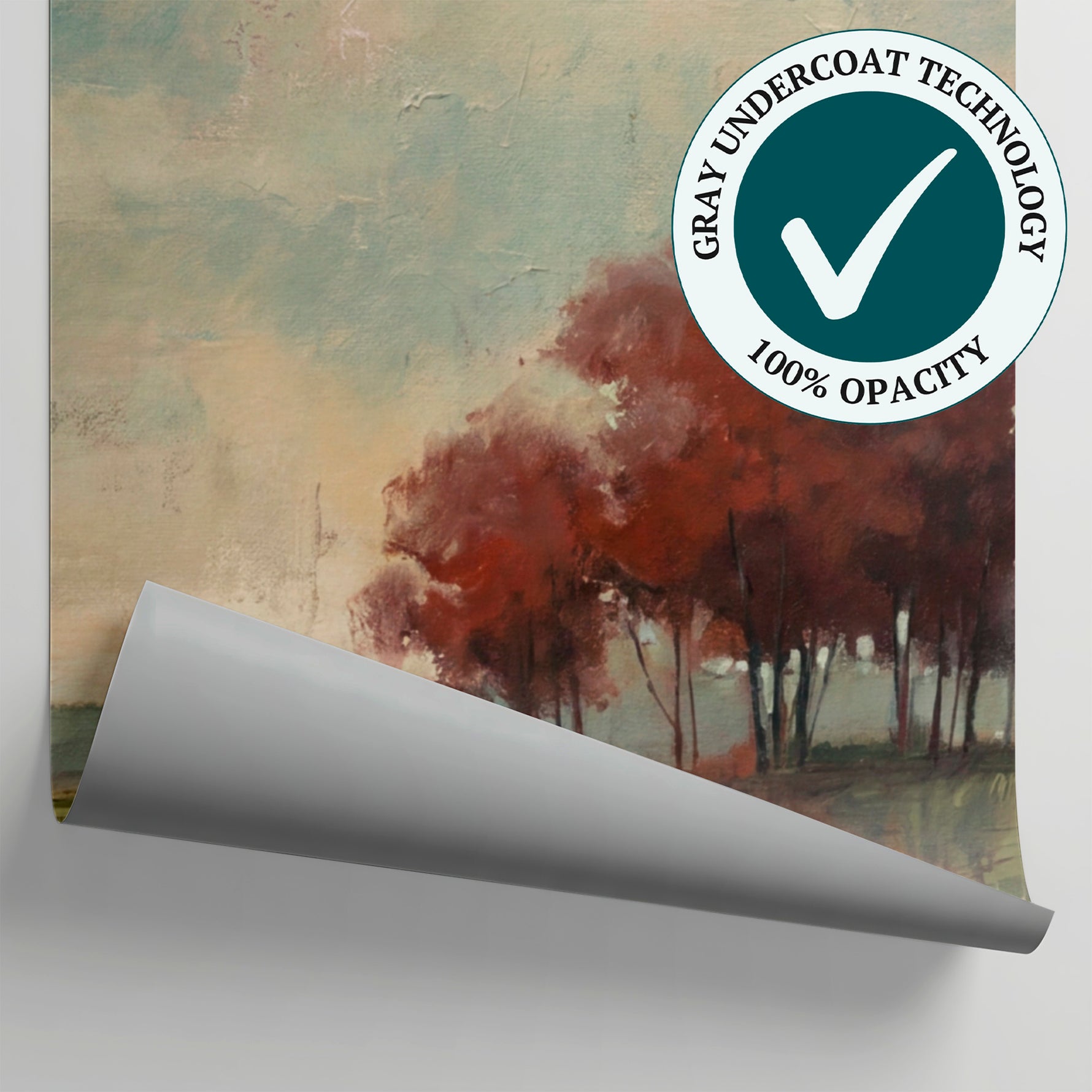 Russet Marshlands Beige Landscape Wallpaper - Painterly Scenery Wallpaper Peel and Stick Abstract Mural - Matière