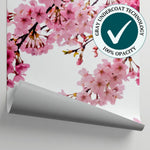 Sakura Whisper - Pink Cherry Blossom Wallpaper - Japanese Botanical Greenery Peel and Stick Wall Mural - Matière