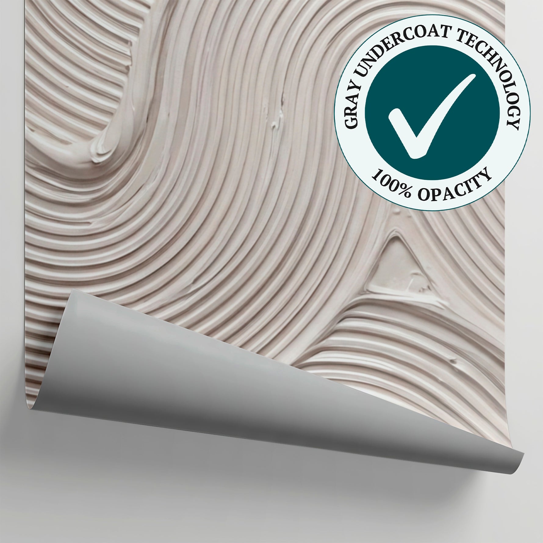 Sculpted Currents - White Abstract Wallpaper - Minimalist Geometric Wall Mural Peel and Stick - Matière