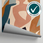 Sculpted Muse - Beige Abstract Wallpaper - Minimalist Geometric Peel and Stick Wall Mural - Matière