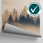 Smokewood Ridge Gray Forest Wallpaper - Woodland Scenery Landscape Peel and Stick Wall Mural - Matière