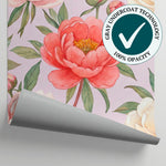 Soft Plume Pink Flower Wallpaper - Light Pink Floral Peel and Stick Aesthetic Wall Mural - Matière