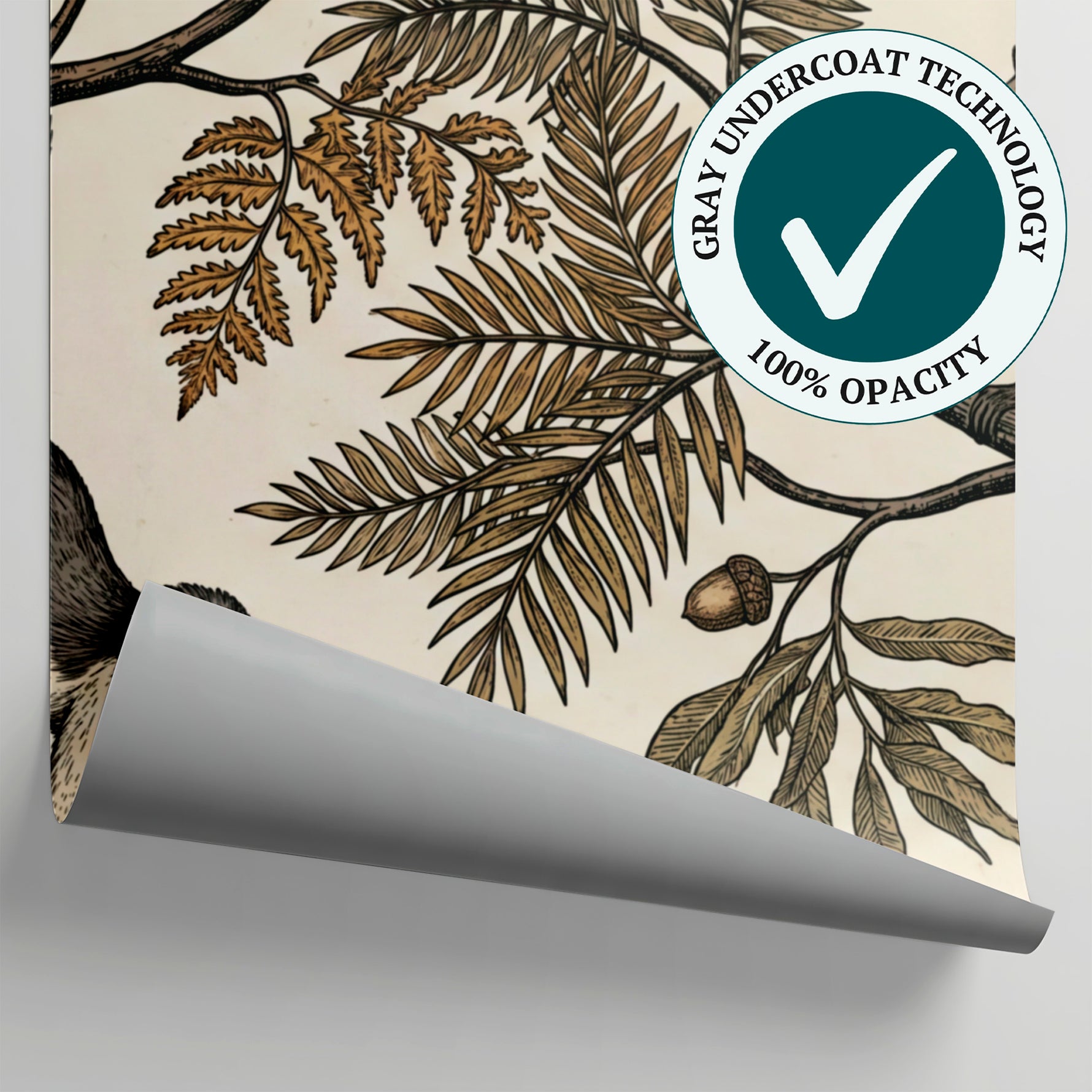 Spirited Foliage Beige Monkey Wallpaper - Tropical Jungle Botanical Palm Tree Animal Peel and Stick Wall Mural - Matière