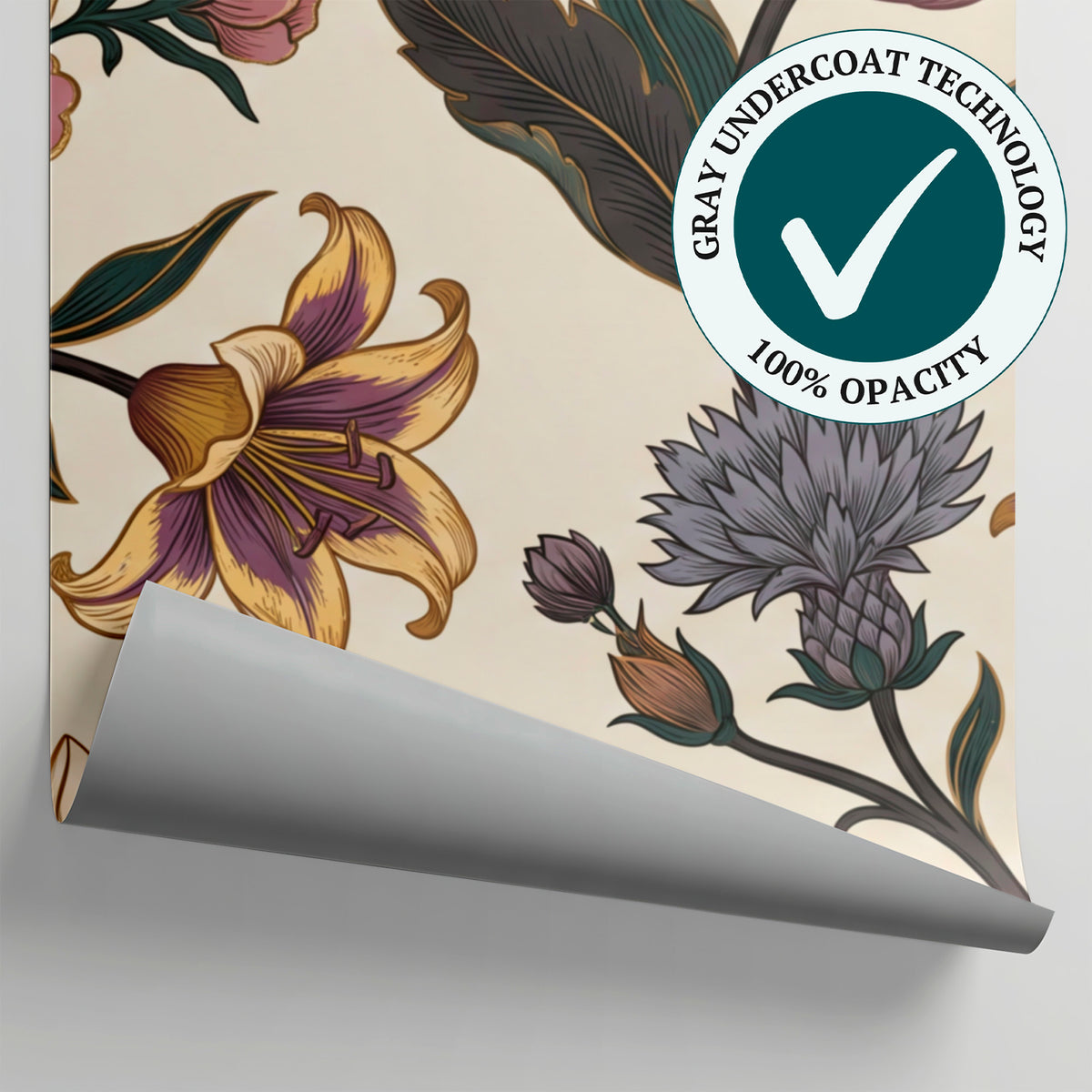 Stillroom Ballad Pink Floral Wallpaper - Vintage Botanical Peel and Stick - Matière