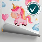 Sugar Pony Wishes Pink Nursery Wallpaper for Kids - Cute Kids Wallpaper Peel and Stick - Matière