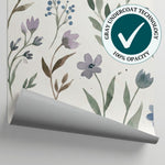 Sundew Whisper Blue Floral Wallpaper - Light Blue Flower Wall Mural Peel and Stick - Matière